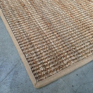 Heavy Ribbed Natural Jute With Hessian Border